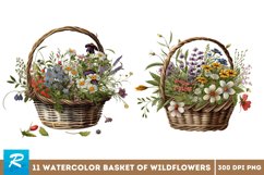 watercolor clipart,digital download,digital clipart,digital crafting,flower bouquet,scrapbook images,wildflowers in vase,watercolor clipart,wall art,vase of flowers,wildflower vase,flower clipart,flower images,wildflower pictures,Basket of Wildflowers   