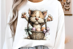 Basket Surprise Cat Clipart Product Image 2