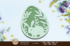 Easter Decorative Egg with Rabbit, Cut Template Product Image 1