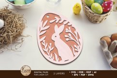 Easter Tag with Rabbit, Decorative Cut Template Product Image 2