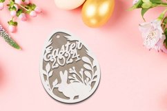 Easter Laser Cut Template with Rabbit Product Image 2