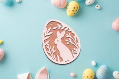 Easter Tag with Rabbit, Decorative Cut Template Product Image 1