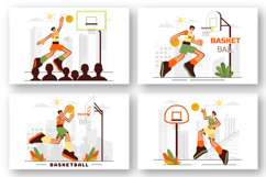 9 Playing Basketball Illustration Product Image 3