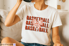 Basketball Bow SVG PNG T-shirt Design Product Image 2