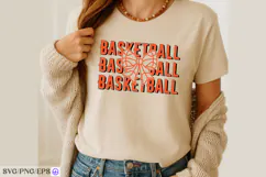 Basketball Bow SVG PNG T-shirt Design Product Image 3