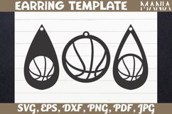 Basketball Earrings Template Product Image 1