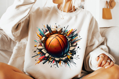 3D Basketball Hole PNG, Basketball Ball PNG Sublimation Product Image 2