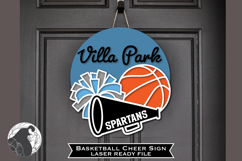 Basketball Sign Laser File, Basketball Door Hanger Product Image 3