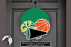 Basketball Sign Laser File, Basketball Door Hanger Product Image 3
