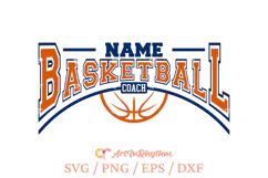 Basketball coach shirt svg, Custom team name basketball svg Product Image 2
