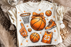 Basketball Coquette PNG, Game Day PNG, Basketball Mom PNG Product Image 1