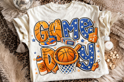 Basketball Faux Yarn PNG, Basketball Game Day PNG, Clipart Product Image 2