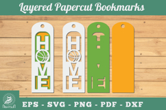 Basketball Home 3D Papercut Bookmarks SVG Product Image 1