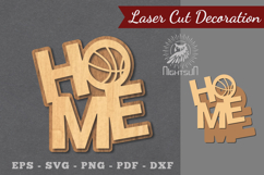 Basketball Home Laser Cut Decoration Product Image 1