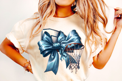Basketball Hoop Bow PNG, Basketball Coquette Bow PNG, Sports Product Image 2