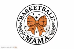 Coquette Basketball Mama Bow Game Day SVG T-shirt Design Product Image 1