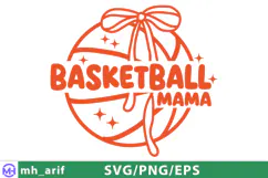Basketball Mama SVG PNG T-shirt Design Product Image 1