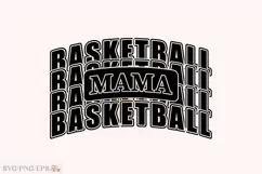 Basketbal Mom Varsity Basketball Mam SVG T-shirt Design Product Image 1