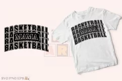 Basketbal Mom Varsity Basketball Mam SVG T-shirt Design Product Image 2