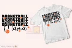 Retro Varsity Mom, Basketball Mama SVG T-shirt Design Product Image 2