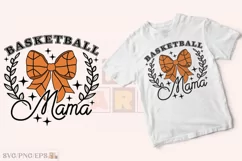 Game Day Basketball Mama Coquette Bow SVG T-shirt Design Product Image 2