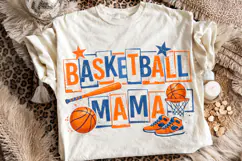 Basketball Mama Retro PNG Shirt Sublimation Design Product Image 1