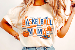Basketball Mama Retro PNG Shirt Sublimation Design Product Image 3
