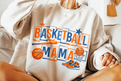 Basketball Mama Retro PNG Shirt Sublimation Design Product Image 4