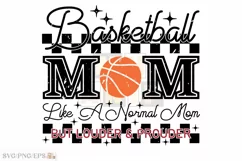 Sport Mama Distressed Basketball Mom SVG T-shirt Design Product Image 2