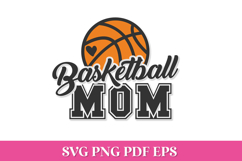 Basketball Mom SVG Quote with Basketball Product Image 1