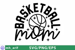Basketball Mom PNG Retro Mama Coquette Bow SVG T-shirt Product Image 1