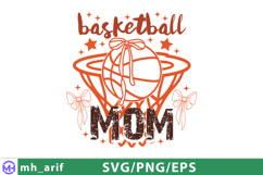 Basketball Mom PNG SVG T-shirt Design Product Image 1