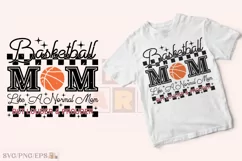 Sport Mama Distressed Basketball Mom SVG T-shirt Design Product Image 1