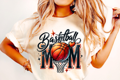 Basketball Mom PNG, Basketball Mama PNG, Glitter Basketball Product Image 1