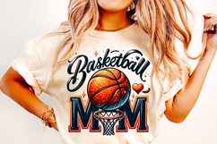 Basketball Mom PNG, Basketball Mama PNG, Glitter Basketball Product Image 2