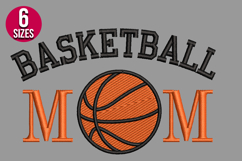 Basketball Mom Machine Embroidery Design - 6 sizes Product Image 2