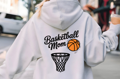 Basketball Mom SVG Quote with Basketball Hoop Product Image 5