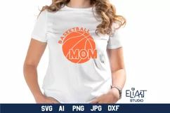 Basketball Mom SVG Design for T-shirts, Bags, Pillows, Decals, Porch Signs. Beautiful Mom Design for Cricut and Silhouette Machines
