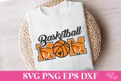 Basketball Mom SVG Quote with Basketball Product Image 1