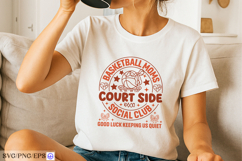 Basketball Moms Court Side Social Club SVG PNG T-shirt Product Image 2