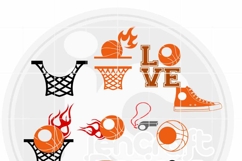 Basketball Monogram Frames SVG Bundle | Sports Cut Files Product Image 2