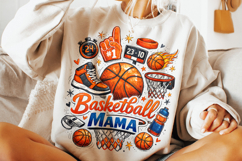 Retro Basketball Mama, Basketball PNG Sublimation, Game Day Product Image 3