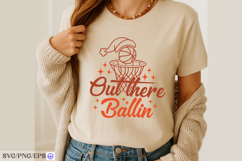 Out There Ballin Basketball SVG PNG T-shirt Design Product Image 3