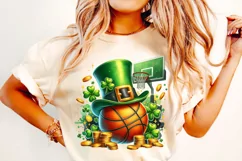 St Patrick's Day Basketball PNG, Lucky Day PNG, Basketball Product Image 2