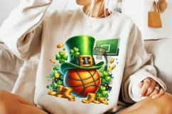 St Patrick's Day Basketball PNG, Lucky Day PNG, Basketball Product Image 3