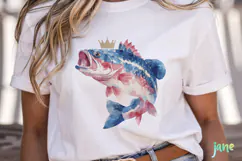 Bass Fish 4th Of July Sublimation Clipart Product Image 2