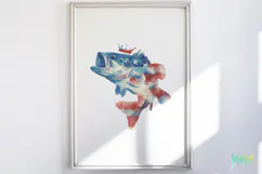 Bass Fish 4th Of July Sublimation Clipart Product Image 5
