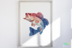 Bass Fish 4th Of July Sublimation Clipart Product Image 5