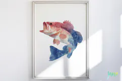 Bass Fish 4th Of July Sublimation Clipart Product Image 5