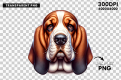 basset hound clipart, basset hound png, dog clipart, dog png, sublimation design, sad dog art, pet clipart, animal png, dog lover gift, printable clipart